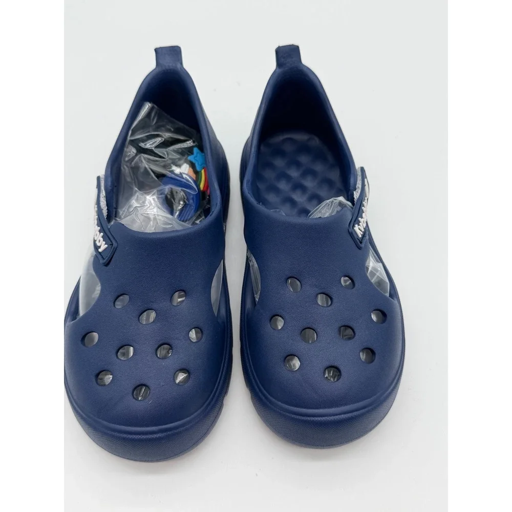 Kvbabby Kids Navy Blue Clog Sandals Waterproof Slip On Summer Shoes Size 28 NEW